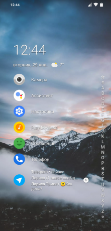 Launcher for Android Niagara Launcher: a new notification is displayed right on your desktop