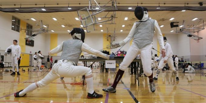 Duel in the school fencing