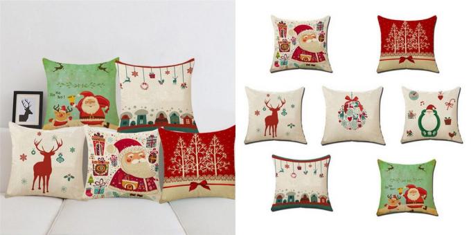 Christmas decorations with AliExpress: Cotton pillowcases