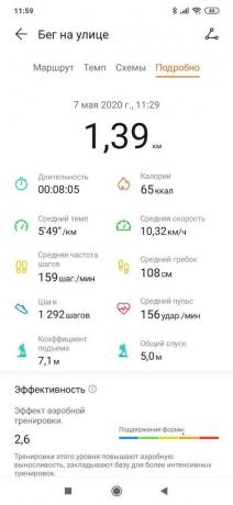 Huawei GT 2e: statistics in the app