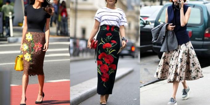 Trendy Skirts 2019 with floral prints