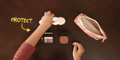 How to pack in a suitcase: How to fold the cosmetics and toiletries