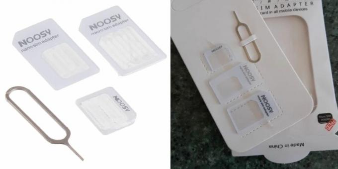 Set of adapters for sim cards