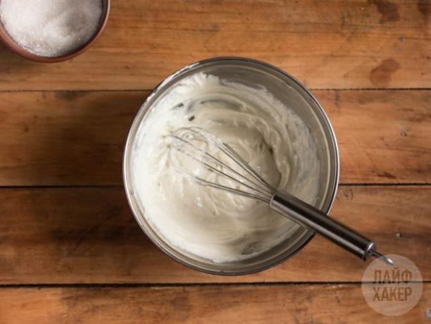 Whisk a packet of cream cheese with a couple tablespoons of regular sugar and a packet of vanilla