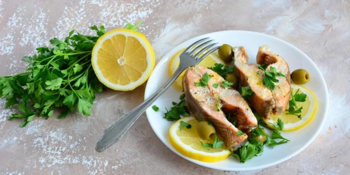 Fried pink salmon