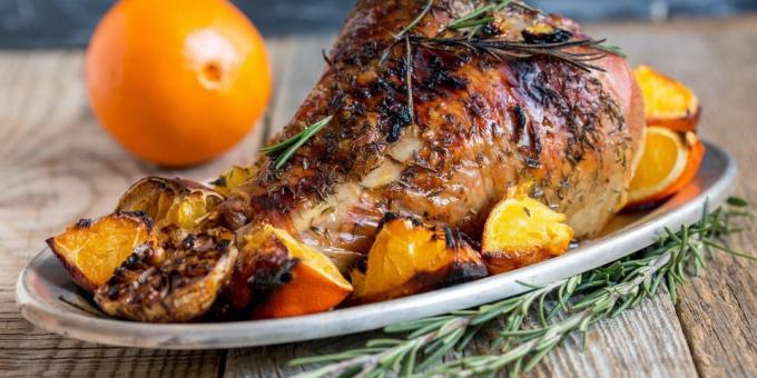 Roasted Turkey Shank with Orange