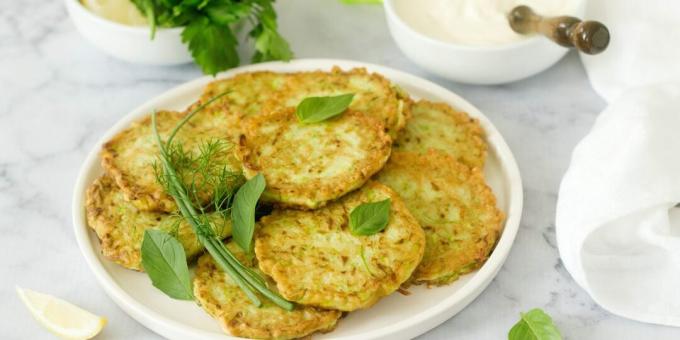 Simple zucchini pancakes