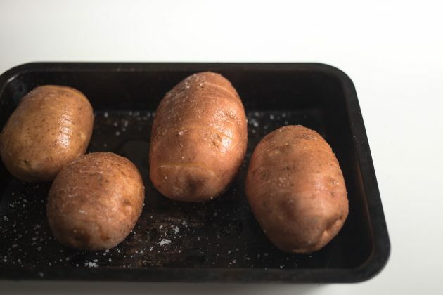 Send the hasselbeck potatoes to the oven
