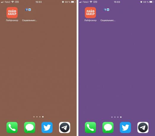 How to make transparent folders and dock bar in iOS 12