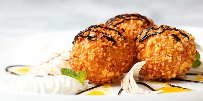 Fried ice cream. Hot on the outside and icy on the inside