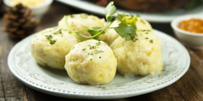 Baked potato dumplings