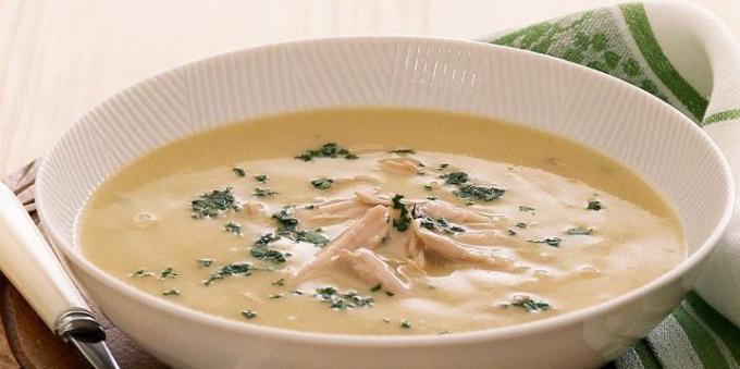 Celery soup with chicken