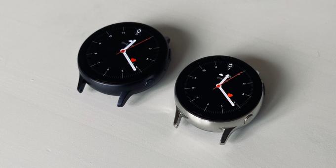 Samsung Galaxy Watch Active 2: A comparison of the size of different modifications