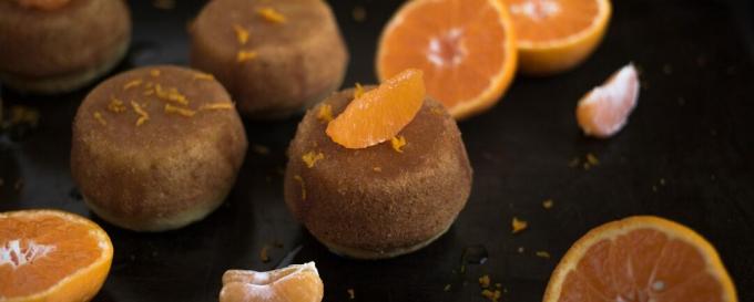 Tangerine muffins with citrus syrup