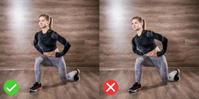 How to lunges correctly: do not swing from side to side