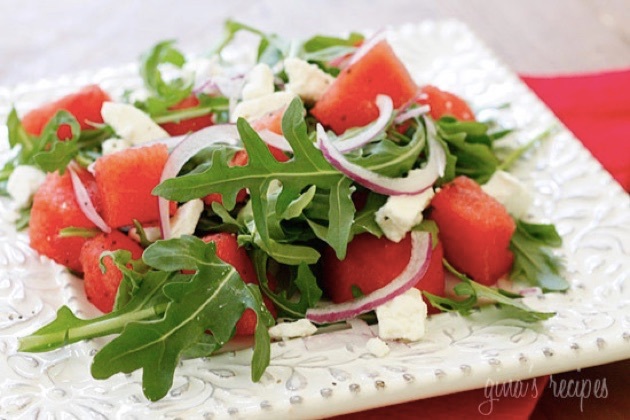 salad with watermelon: a recipe