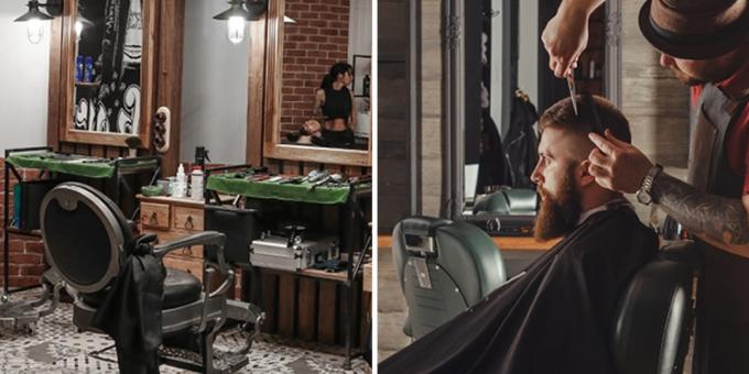 Men's haircut and shave