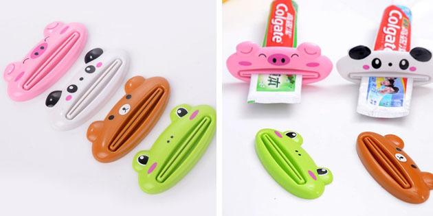 The dispenser for toothpaste in the form of animals