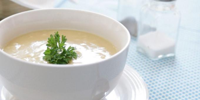 Recipes cream soups: cream soup with celery