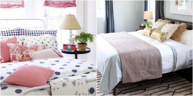 Interior Bedrooms: bright linens