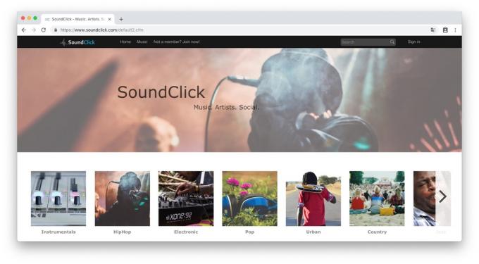 New music for free: SoundClick