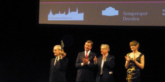 Stanislav Petrov at the presentation of the prize in Dresden, 2013