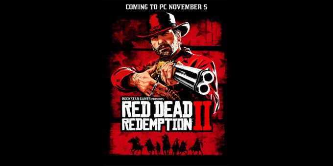 The poster for the announcement of the PC version of Red Dead Redemption 2
