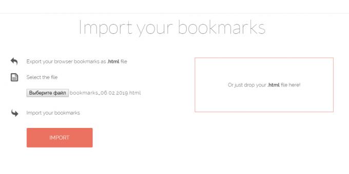 Booky.io: Import bookmarks