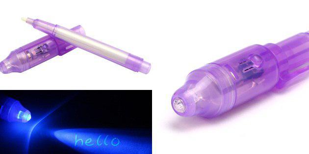 Pen with invisible ink
