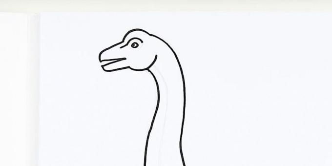 Draw a dinosaur head