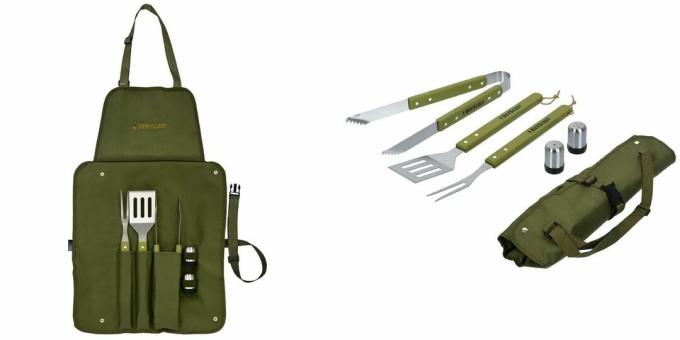BBQ tool set with apron