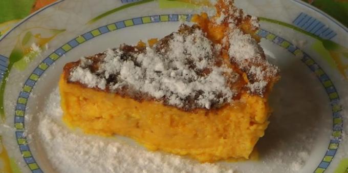 Baked pumpkin with semolina