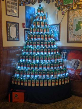 Christmas tree from bottles