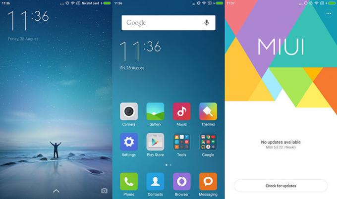 MIUI design, pure Android