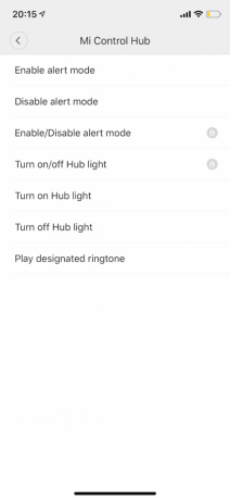 Xiaomi Mi Smart: choice of action when you press