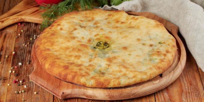 Ossetian pies with chicken and cheese