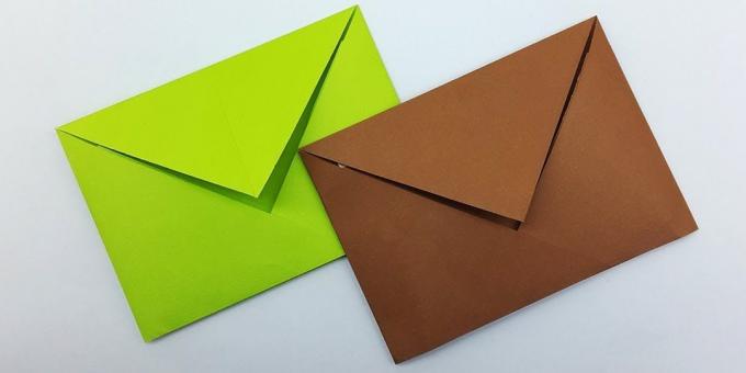 How to make a classic envelope in the origami technique without glue