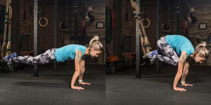 Loops TRX: Chin knees to chest