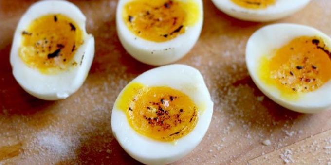 Egg dishes: boiled eggs