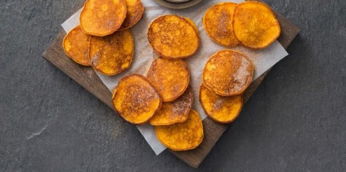 Pumpkin pancakes with kefir