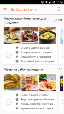 "Recipes Calendar" - a cookbook for a week in your Android