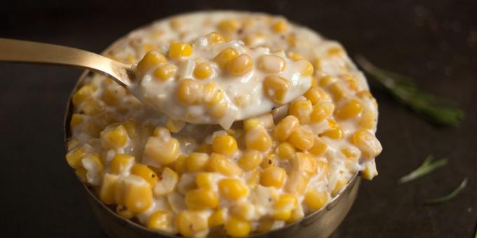 side dish of corn: the finished dish