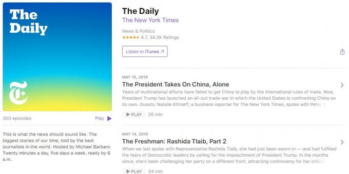 Interesting podcast: The Daily