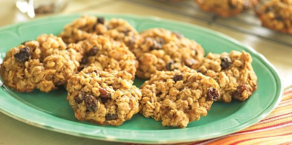 Oatmeal cookies with raisins and nuts