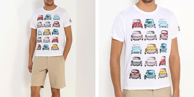 Fashionable men's t-shirts from European stores