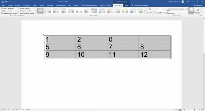 How to Insert a Formula in Word: Fill a Table with Numbers