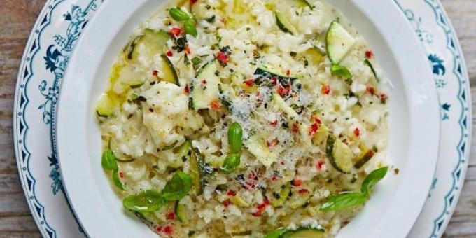 Recipe for risotto with zucchini