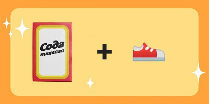 Baking soda: wash stained sneakers