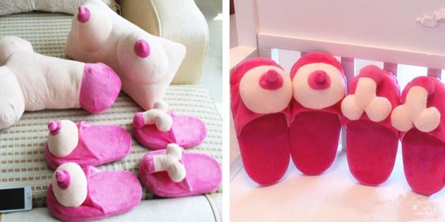 Decorative pillows and slippers