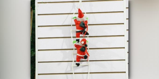 Santa on a rope ladder
